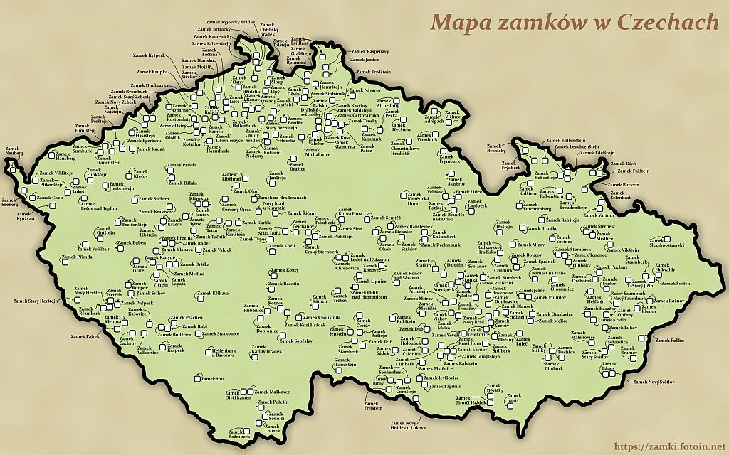 mapa  zamkow w Czechach.jpg