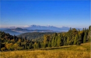 Widok na Tatry i Małe Pieniny